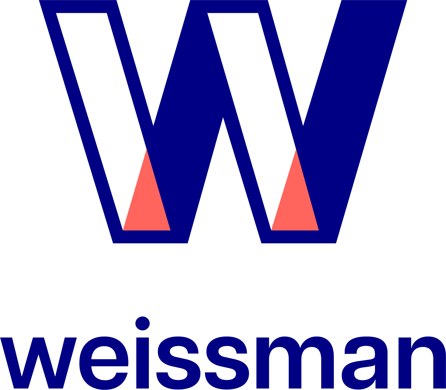 Weissman logo RGB 2color blue V 1